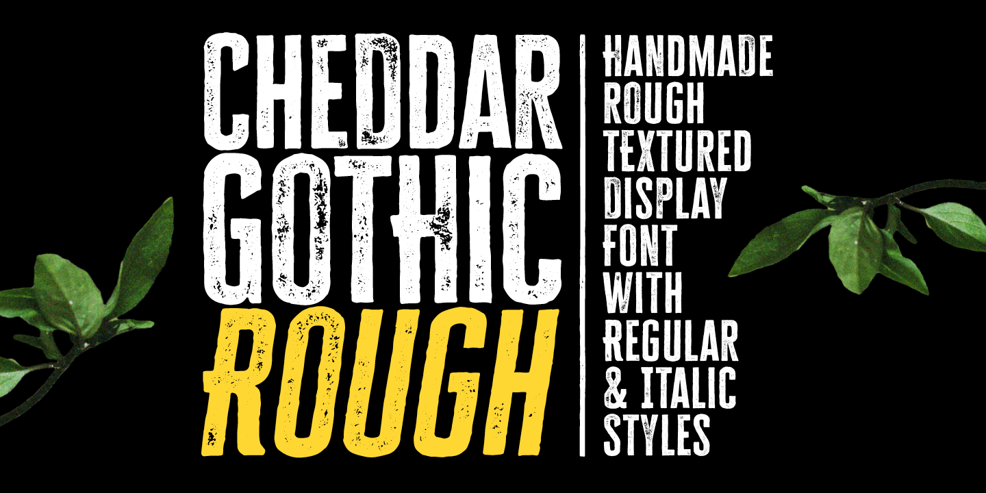Cheddar Gothic Rough Italic Font preview